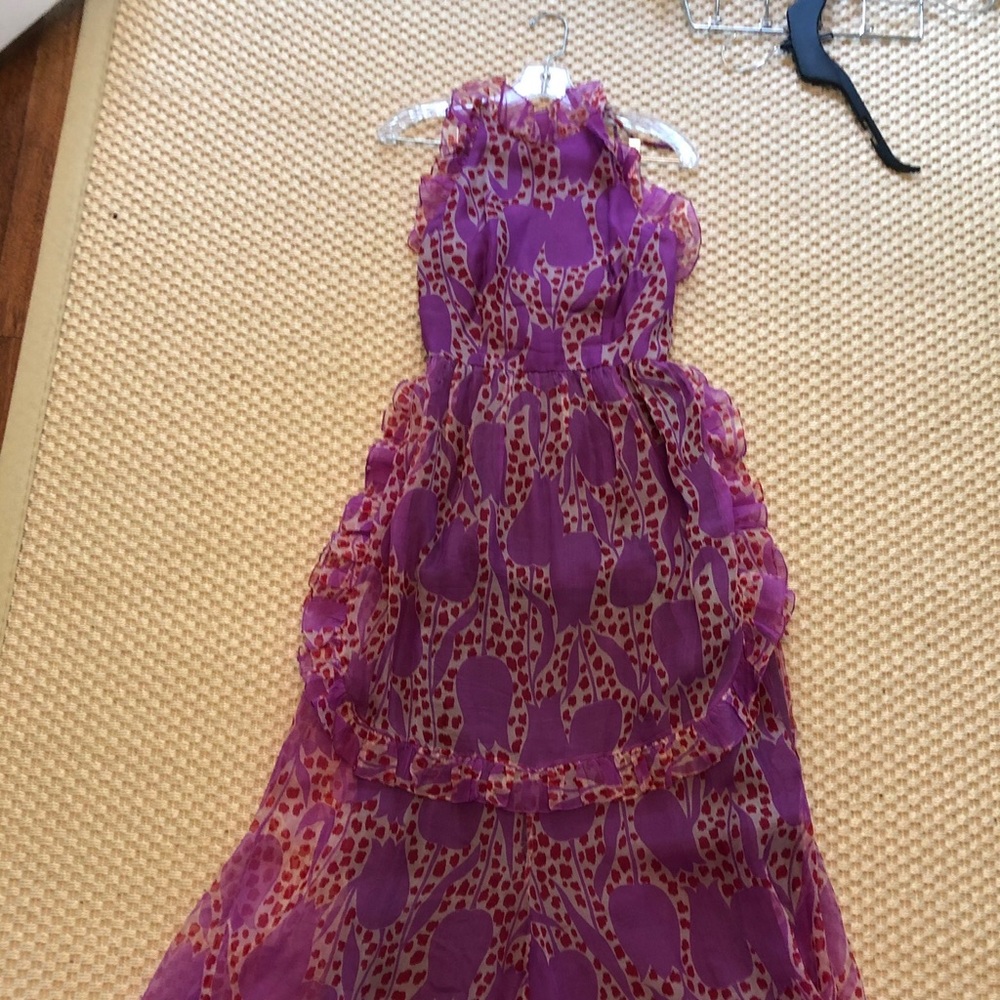 Vintage Oscar de la Renta Ruffle Halter Gown